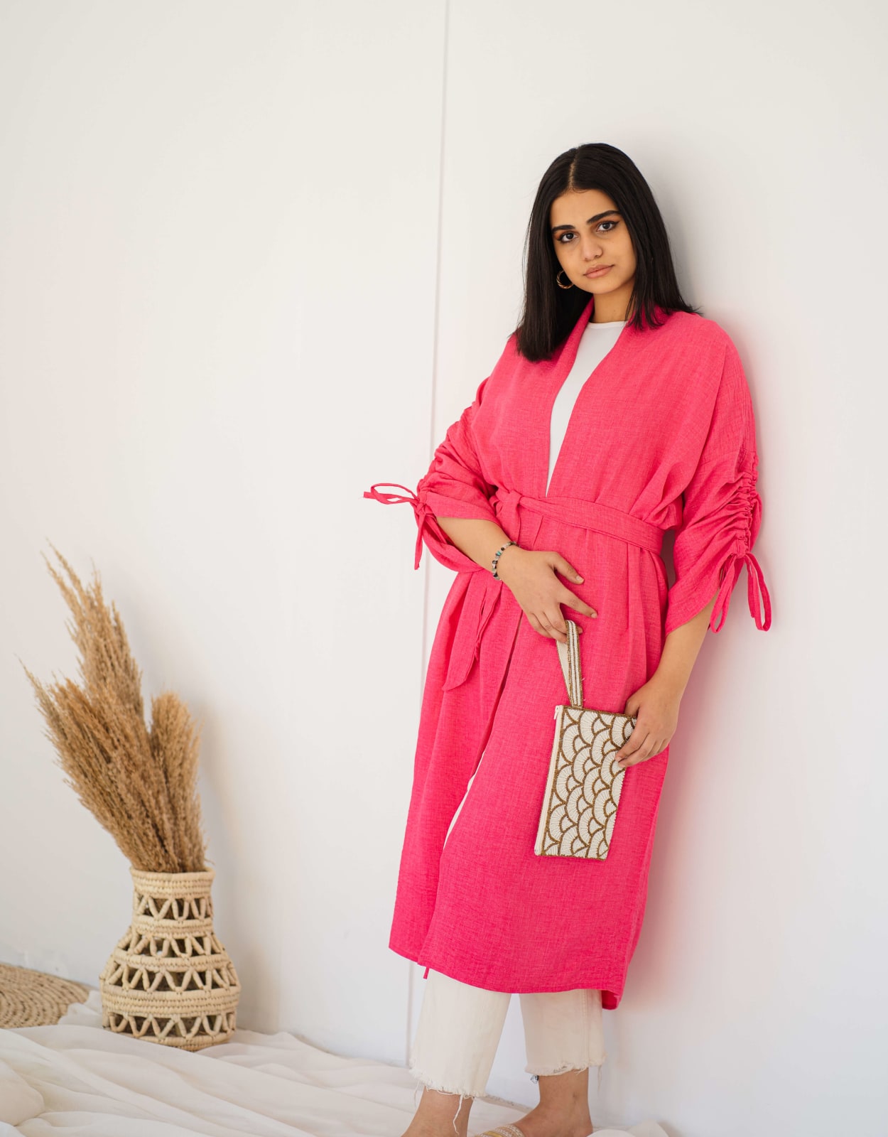 Maria cardigan in hot pink