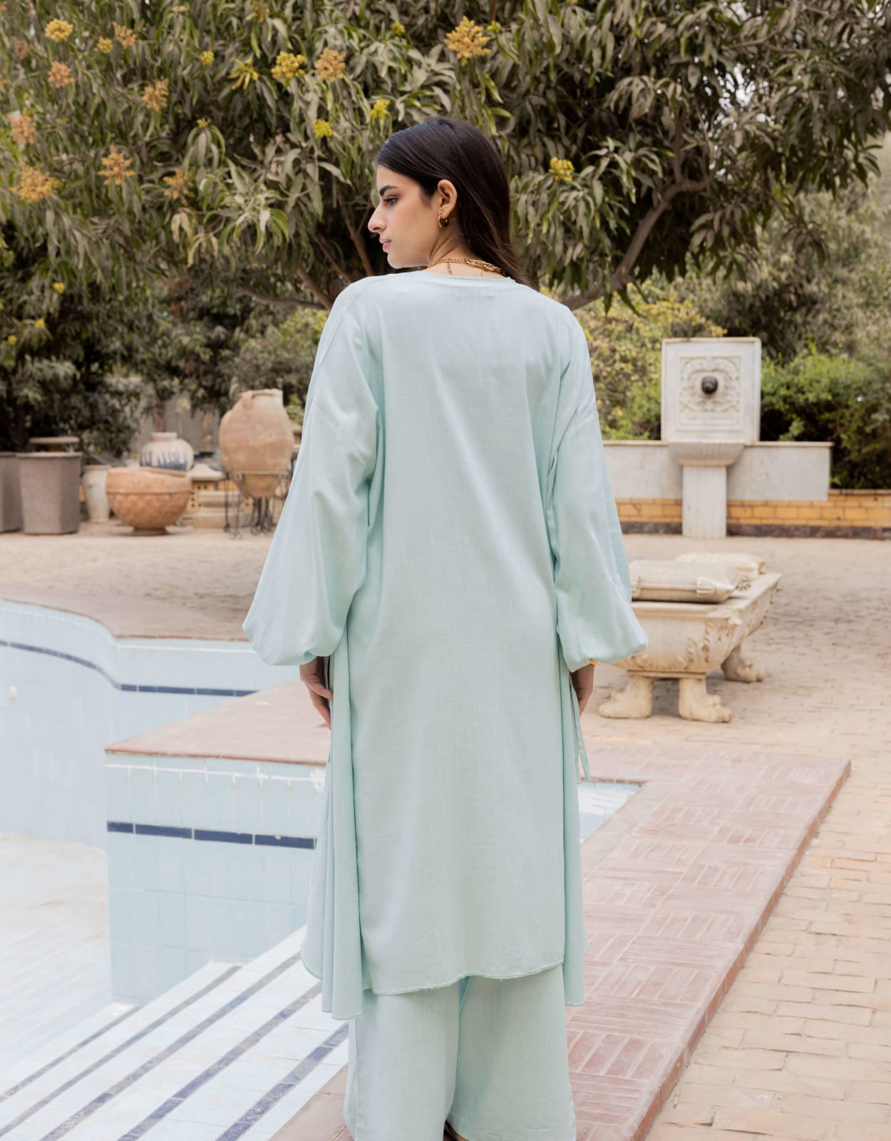 Flowy l cardigan -  ice mint 