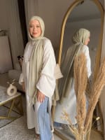 Front tie cardigan in white 