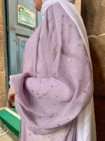 Galaxy kimono with stars in lilac 