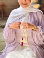 Galaxy kimono with stars in lilac 