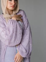 Galaxy kimono with stars in lilac 
