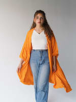 Flowy cardigan in orange 