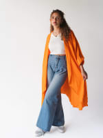 Flowy cardigan in orange 