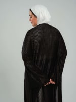 Elegance pleated kimono in black