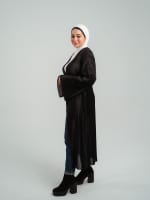 Elegance pleated kimono in black