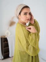 Galaxy kimono in lime green