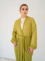 Galaxy kimono in lime green