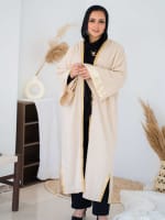 calligraphy kaftan in beige 