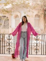 Pleated kimono - purple 