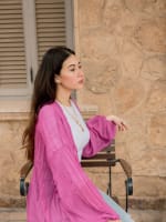 Pleated kimono - purple 