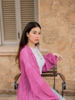 Pleated kimono - purple 