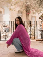 Pleated kimono - purple 