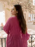 Pleated kimono - purple 