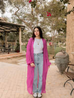 Pleated kimono - purple 