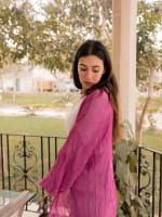 Pleated kimono - purple 
