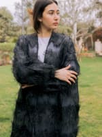 Feather kimono - Black