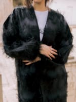 Feather kimono - Black