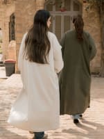 Shiny stud kimono - Olive 