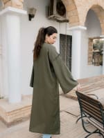 Shiny stud kimono - Olive 