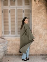 Shiny stud kimono - Olive 