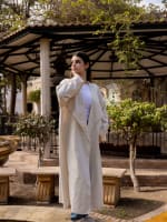 Shiny stud kimono - Beige 