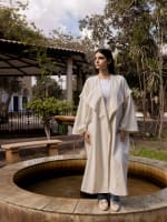 Shiny stud kimono - Beige 