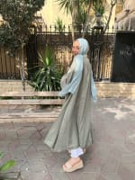 Flowy cardigan in olive 