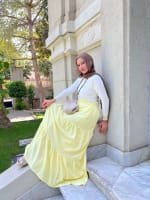 Flowy skirt- Butter yellow