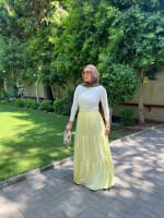 Flowy skirt- Butter yellow