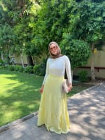 Flowy skirt- Butter yellow