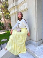 Flowy skirt- Butter yellow