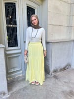 Flowy skirt- Butter yellow