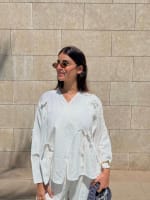 The ribbon blouse - white 