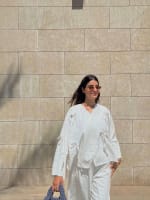 The ribbon blouse - white 