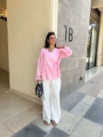 Ribbon blouse - Pink 