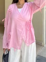 Ribbon blouse - Pink 