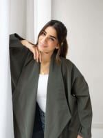 The waterproof coat-olive