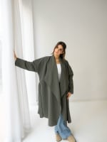 The waterproof coat-olive