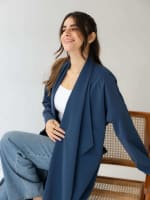 The waterproof coat-Navy