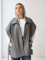 Leather vest-Grey