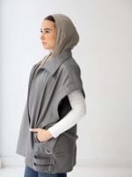 Leather vest-Grey