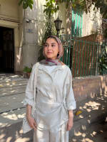 Side tie linen shirt