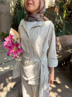 Side tie linen shirt