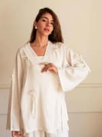 The ribbon blouse - white 