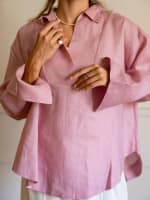 The soft glow top-pink