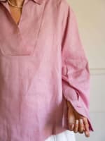 The soft glow top-pink