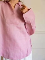 The soft glow top-pink