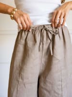 Soft glow pants -cafe 