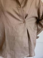 Wrap linen shirt-cafe